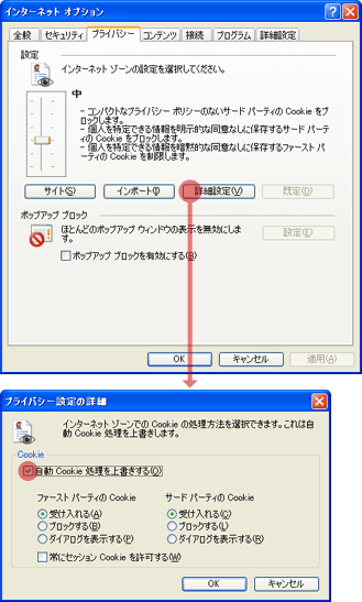 日本アムウェイ Cookieの設定変更